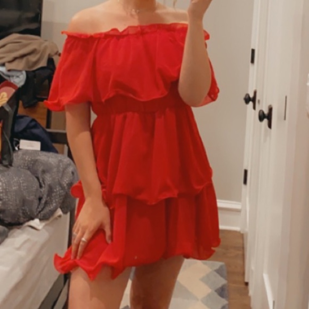 Layered Red Dress